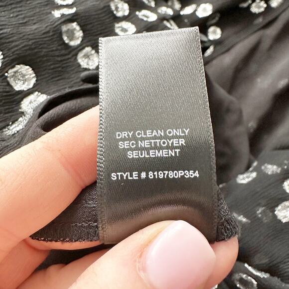 Rebecca Taylor‎ Black Silver Metallic Formal Jumpsuit Women’s Size 2 - Picture 12 of 16